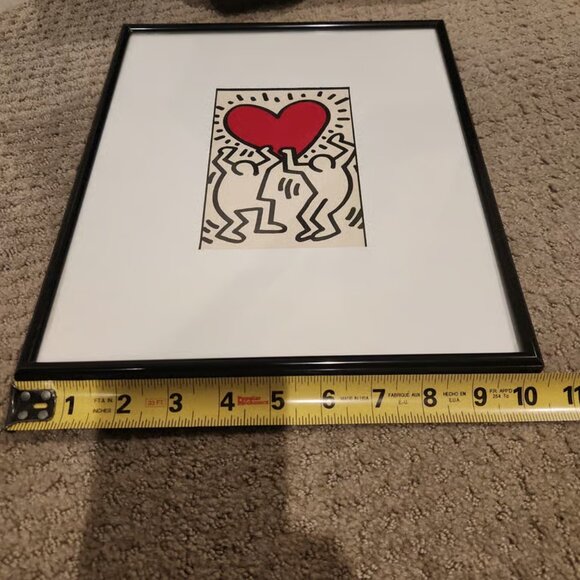 Keith Haring framed print! Must see. BENEFITS RESCUE DOGS - Picture 9 of 14